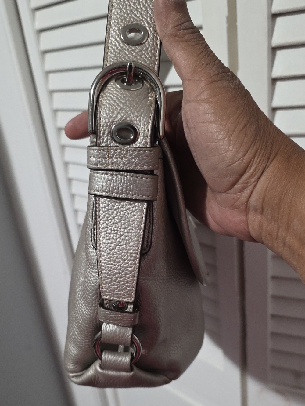 COACH LEGACY SILVER METALLIC EUC - Picture 4 of 11